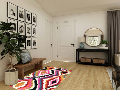 nuLOOM Handmade Carnival Abbey Shaggy Area Rug, 4x6, Multi in Transitional Minimalistic Entryway
