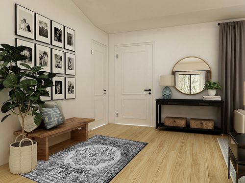 Comeet Area Rug 4x6, Washable Rug, Indoor Throw Mat Anti Slip Backing Floor Carpet for Kitchen Living Room Bedroom Dining Room Black/White in Transitional Minimalistic Entryway