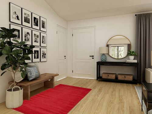 Unique Loom Williamsburg Collection Area Rug - Solid (4' 1" x 6' 1" Rectangle, Burgundy) in Transitional Minimalistic Entryway