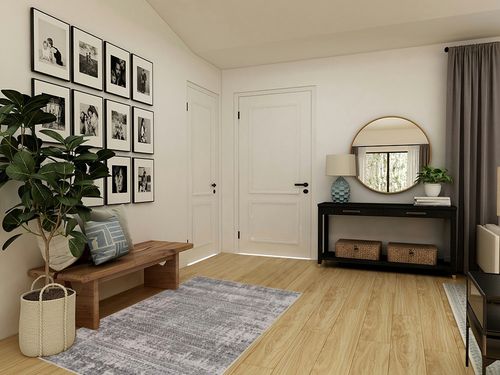 Bloom Rugs Vintage Geometric Cream Gray Area Rug - Boho Distressed 4x6 Rug for Living Room, Bedroom and Kitchen in Transitional Minimalistic Entryway