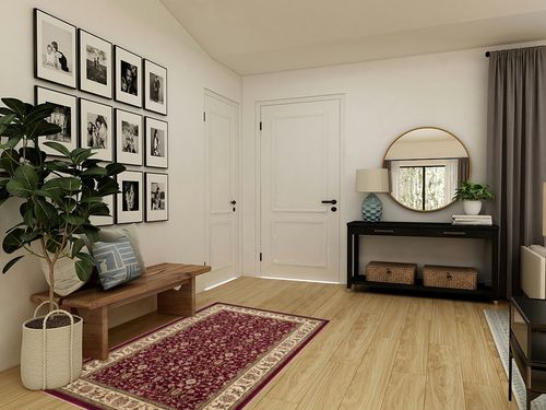 SAFAVIEH Lyndhurst Collection Accent Rug - 4' x 6', Red & Ivory, Traditional Oriental Design, Non-Shedding & Easy Care, Ideal for High Traffic Areas in Entryway, Living Room, Bedroom (LNH312A) in Transitional Minimalistic Entryway