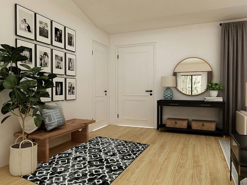 Wonnitar Moroccan Area Rug Washable 4x6 Rug for Bedroom Black Non-Slip Soft Throw Mat for Living Room Modern Geometric Large Dining Room Floor Carpet for Bedside Apartment Bathroom in Transitional Minimalistic Entryway