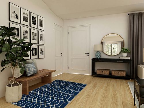 Marilyn Monroe Glam Collection Area Rug - Trellis (4' 1' x 6' 1' Rectangle, Navy Blue Gold/ Gold) in Transitional Minimalistic Entryway