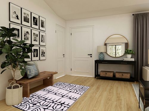 Fab Habitat Outdoor Rug - Waterproof, Fade Resistant, Crease-Free - Premium Recycled Plastic - Tribal, Black & White - Patio, Deck, Porch, Balcony, Laundry Room - Serowe - Black - 4 x 6 ft in Transitional Minimalistic Entryway