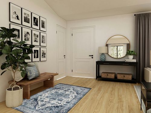 COZYLOOM Vintage Bohemian Area Rug 4x6 Washable Rug Oriental Floral Print Floor Cover Non-Slip Medallion Throw Carpet Soft Foldable Lightweight Thin Mat for Living Room Bedroom Office Beige/Blue in Transitional Minimalistic Entryway