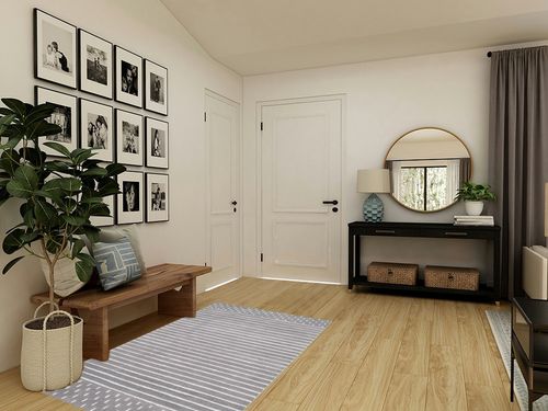 Rugs USA x Arvin Olano Mandia Striped Wool Area Rug, 4' x 6', Grey in Transitional Minimalistic Entryway