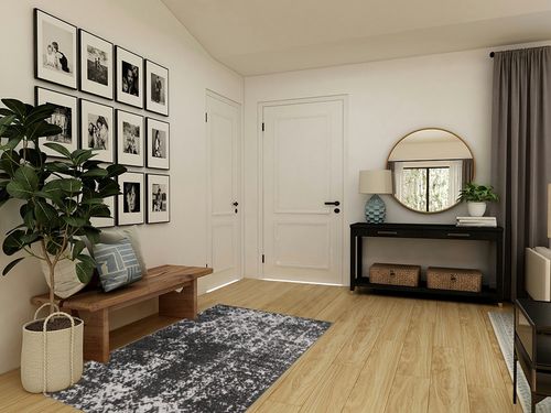 nuLOOM Deedra Modern Abstract Area Rug, 4x6, Dark Grey in Transitional Minimalistic Entryway