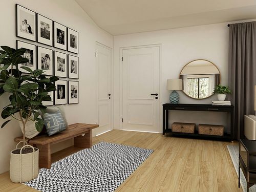 Super Area Rugs Tri-Color Cotton Farmhouse Braided Cotton Rug - Buffalo Check Black,White,Gray 4' x 6' Rectangle in Transitional Minimalistic Entryway