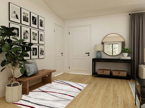SAFAVIEH Skyler Collection Area Rug - 4' x 6', Ivory Grey & Red, Abstract Design, Ideal for High Traffic Areas in Living Room, Bedroom, Dining (SKY112P-4) in Transitional Minimalistic Entryway