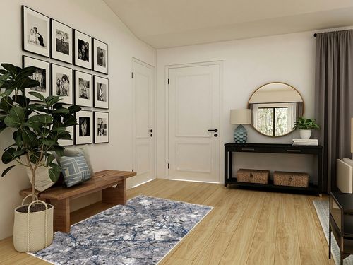 SAFAVIEH Petra Collection Accent Rug - 4' x 6', Light Grey & Light Beige, Modern Design, Non-Shedding & Easy Care, Ideal for High Traffic Areas in Entryway, Living Room, Bedroom (PTA108F) in Transitional Minimalistic Entryway