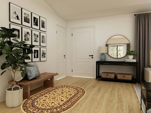 Unique Loom Voyage Collection Area Rug - St. Louis (4' 1" x 6' 1" Oval Cream/Brown) in Transitional Minimalistic Entryway
