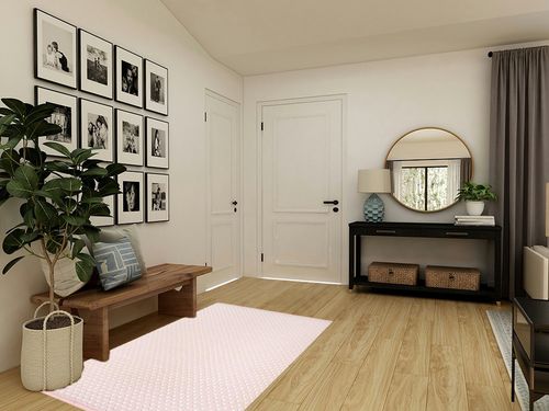 Erin Gates by Momeni Langdon Windsor Pink Hand Woven Wool Area Rug 3'9" X 5'9" in Transitional Minimalistic Entryway