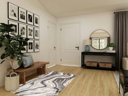 SAFAVIEH Craft Collection Accent Rug - 4' x 6', Grey & Gold, Modern Abstract Design, Non-Shedding & Easy Care, Ideal for High Traffic Areas in Entryway, Living Room, Bedroom (CFT819F) in Transitional Minimalistic Entryway