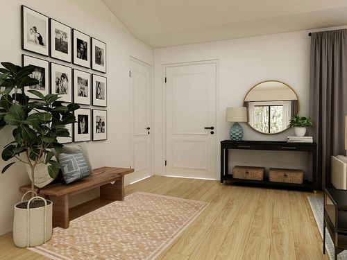 Loloi Chris Loves Julia x Judy Natural/Ivory 3'-6" x 5'-6" Accent Rug in Transitional Minimalistic Entryway