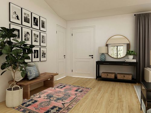 Loloi II Jocelyn Collection JOC-06 Accent Rug 4'-0" x 6'-0" Rose/Rose Rectangular 0.38" Thick in Transitional Minimalistic Entryway