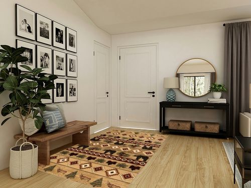 Atwell Southwestern Beige Rug Millwood Pines Rug Size: Rectangle 5'3" x 7'6" in Transitional Minimalistic Entryway