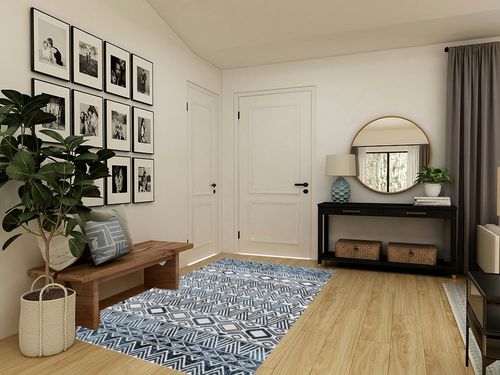 Atkisson Geometric Machine Washable Performance Light Aqua/Blue Rug Ivy Bronx Rug ... in Transitional Minimalistic Entryway