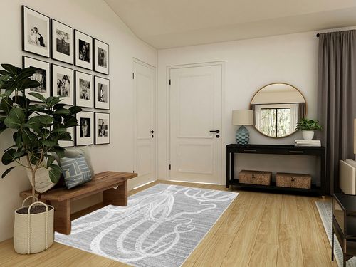 nuLOOM Thomas Paul Power loomed Octopus Area Rug, 5' x 8', Grey in Transitional Minimalistic Entryway