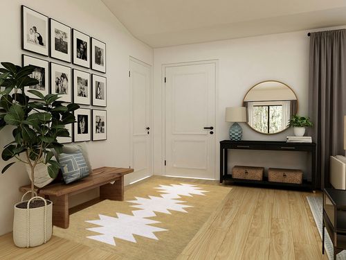 JONATHAN Y WSH110B-5 Chayton Minimalist Geometric Machine-Washable Indoor Area-Rug, Bohemian Southwestern Modern Easy-Cleaning,Bedroom,Kitchen,Living-Room,Non Shedding, Light-Green/Ivory, 5 X 8 in Transitional Minimalistic Entryway