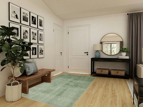 Unique Loom Studio Solid Shag Collection Urban Modern Super Soft & Plush Area Rug, 5 ft x 8 ft, Sage Green in Transitional Minimalistic Entryway