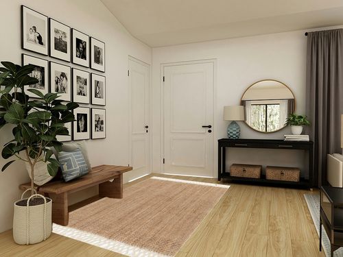 nuLOOM Raleigh Farmhouse Jute Tasseled Area Rug, 5x8, Natural in Transitional Minimalistic Entryway