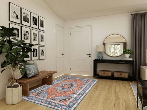 IMINROME Persian Rugs for Living Room, Vintage Rugs for Bedroom, Home, Office, Oriental Rug, 5 x 8 in Transitional Minimalistic Entryway