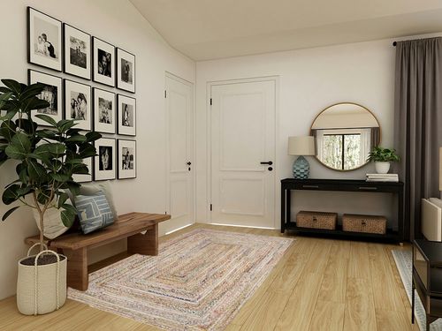 SAFAVIEH Cape Cod Collection Area Rug - 5' x 8', Beige & Multi, Handmade Boho Braided Jute & Cotton, Ideal for High Traffic Areas in Living Room, Bedroom (CAP202B) in Transitional Minimalistic Entryway