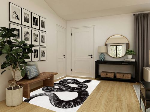 nuLOOM Thomas Paul Serpent Area Rug, 5x8, Black and White in Transitional Minimalistic Entryway