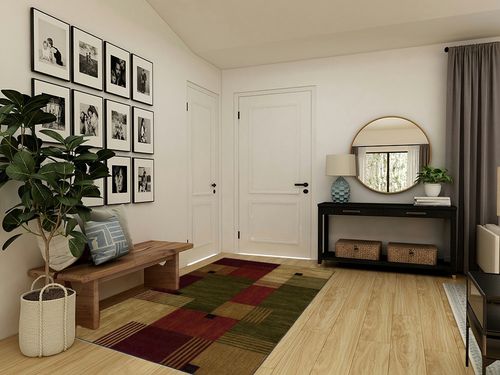 Mohawk Home Alliance Modern Geometric 5' x 8' Area Rug - Red - Perfect for Living Room, Dining Room, Office in Transitional Minimalistic Entryway