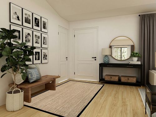 nuLOOM Elijah Farmhouse Seagrass Area Rug, 5' x 8', Black in Transitional Minimalistic Entryway