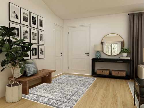 JONATHAN Y BMF108C-5 Bohemian Filigree Modern Indoor Area-Rug Floral Vintage Casual Easy-Cleaning High Traffic Bedroom Kitchen Living Room Non Shedding, 5 X 8, Black in Transitional Minimalistic Entryway