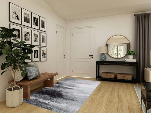 GAOMON Industrial Black Abstract Rug for Living Room, Bedroom, Dining Room, Office, Black and White Modern Abstract Rugs, Non-Shedding, Easy Care, Non-Slip Rug, 5 X 8 in Transitional Minimalistic Entryway