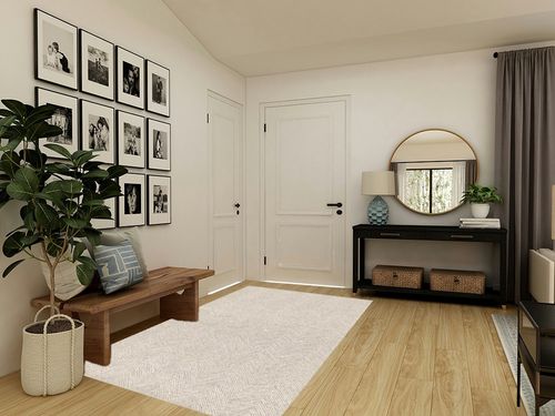 Momeni Charles Wool Hand Tufted Contemporary Indoor Area Rug, Taupe, 5' X 8' in Transitional Minimalistic Entryway