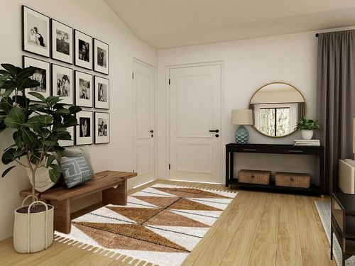nuLOOM Kali Shaggy Diamond Tassel Area Rug, 5x8, Light Brown in Transitional Minimalistic Entryway