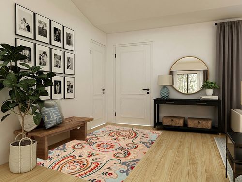 SAFAVIEH Bella Collection Area Rug - 5' x 8', Beige & Blue, Handmade Boho Wool, Ideal for High Traffic Areas in Living Room, Bedroom (BEL118B) in Transitional Minimalistic Entryway