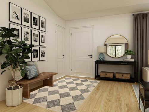 Loloi Chris Loves Julia x Francis Beige/Charcoal 5'-0" x 7'-6" Area Rug in Transitional Minimalistic Entryway