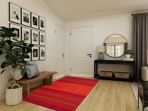 SAFAVIEH Montauk Collection Area Rug - 5' x 8', Orange & Red, Handmade Flat Weave Cotton, Ideal for High Traffic Areas in Living Room, Bedroom (MTK215A) in Transitional Minimalistic Entryway