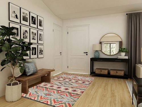 SAFAVIEH Kilim Collection Area Rug - 5' x 8', Natural & Red, Flat Weave Jute Design, Ideal for High Traffic Areas in Living Room, Bedroom (KLM758Q) in Transitional Minimalistic Entryway