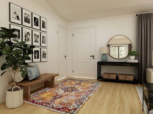 SAFAVIEH Savannah Collection 5'1" x 7'6" Yellow / Yellow SVH628H Boho Chic Area Rug in Transitional Minimalistic Entryway