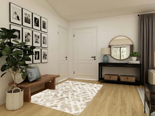 Vernon Abstract Machine Woven Polyester Area Rug in Beige Foundstone Rug Size ... in Transitional Minimalistic Entryway