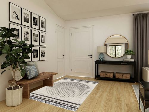 Jamar Black/White Area Rug Foundstone Rug Size: Rectangle 5'3" x 7' in Transitional Minimalistic Entryway