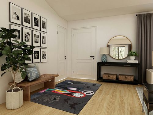 Gertmenian Kids Playroom & Game Room Carpet, Nightmare Before Christmas Childrens Rug, Kids Novelty Home Decor, Ideal Area Rug for Child Bedroom 54x78, Jack & Sally, 28600 in Transitional Minimalistic Entryway