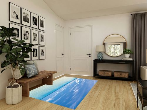 Blue Sky White Cloud Sea View Indoor Rug, Modern Minimalist Ship Decoration Rug, Area Rug - Suitable for Indoor Living Room Bedroom Study Room Dining Room and Outdoor Terrace - Fluffy 5 x 7ft in Transitional Minimalistic Entryway