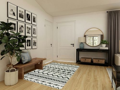 Lahome Boho Machine Washable Living Room Rugs - 5x7 Area Rugs for Bedroom Non-Slip Large Throw Rugs Soft Geometric Dinning Room Rug Tribal Distressed Carpet for Living Room Entryway Kitchen Office in Transitional Minimalistic Entryway