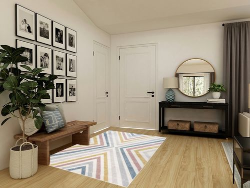 nuLOOM Neveah Contemporary Chevron Area Rug, 5x7, Beige in Transitional Minimalistic Entryway