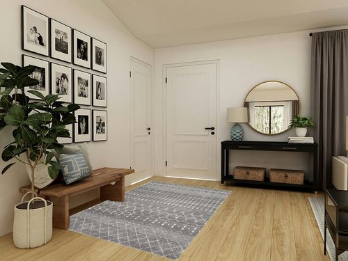 nuLOOM Moroccan Blythe Area Rug, 5x7, Dark Grey in Transitional Minimalistic Entryway