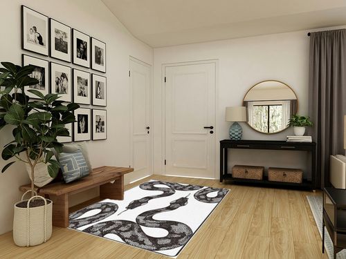 Leenevs Snake Animal Room Decor Rug 5 ' x 7 ' Area Rugs Contemporary Bedroom Living Room Farmhouse Area Rug - Non Shedding in Transitional Minimalistic Entryway