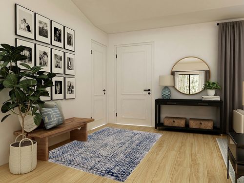 Bloom Rugs Troya Gray/Blue 5x7 Rug - Modern Abstract Area Rug for Living Room, Bedroom, Dining Room, and Kitchen - Exact Size: 5' x 7'5" in Transitional Minimalistic Entryway