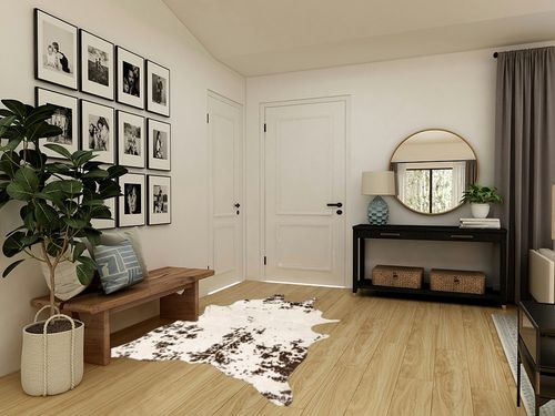 nuLOOM Marcia Machine Washable Faux Cowhide Area Rug, 5' x 6' 7", Brown in Transitional Minimalistic Entryway