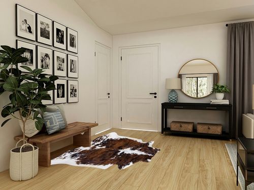 rodeo Genuine Cowhide Rug Large Real Cow Hide Western decortion Cow Rug for Bedroom Living Room Natrual Cow Print Rug for Western Wall Decor Texas Rug 5x7 Feet(150cmx 210cm) TC5X7 in Transitional Minimalistic Entryway